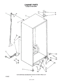 03 - Cabinet parts for Whirlpool Freezer EV150FXSW00 from AppliancePartsPros.com