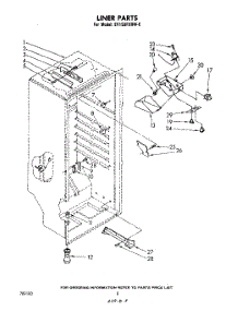 06 - Liner parts for Whirlpool Freezer EV150FXRW0 from AppliancePartsPros.com