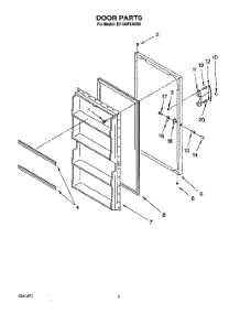 03 - Door parts for Whirlpool Freezer EV150FXAN00 from AppliancePartsPros.com