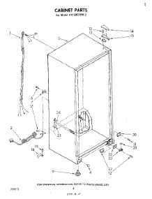 03 - Cabinet parts for Whirlpool Freezer EV150CXKW2 from AppliancePartsPros.com