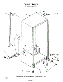 03 - Cabinet parts for Whirlpool Freezer EV150LXSW00 from AppliancePartsPros.com