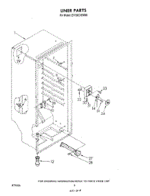 06 - Liner parts for Whirlpool Freezer EV150CXSW00 from AppliancePartsPros.com