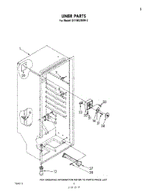 06 - Liner parts for Whirlpool Freezer EV150CXKW2 from AppliancePartsPros.com