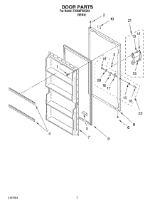 04 - Door parts for Whirlpool Freezer EV200FXKQ03 from AppliancePartsPros.com