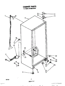 03 - Cabinet parts for Whirlpool Freezer EV150C1KW0 from AppliancePartsPros.com