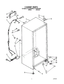 02 - Cabinet parts for Whirlpool Freezer EV150NXAW00 from AppliancePartsPros.com