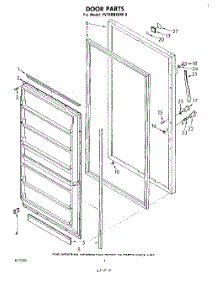 03 - Door parts for Whirlpool Freezer EV150NXKW0 from AppliancePartsPros.com