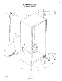 03 - Cabinet parts for Whirlpool Freezer EV150LXKW2 from AppliancePartsPros.com