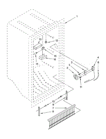 Liner parts for Whirlpool Freezer EV120FXKQ00 from AppliancePartsPros.com