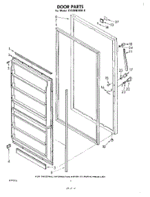 03 - Door , Lit / Optional parts for Whirlpool Freezer EV200NXKW0 from AppliancePartsPros.com