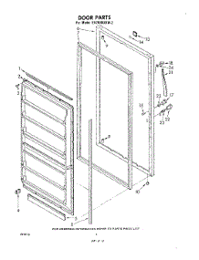 03 - Door , Lit / Optional parts for Whirlpool Freezer EV200NXKW2 from AppliancePartsPros.com