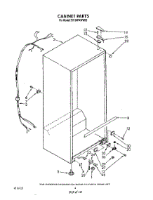 03 - Cabinet parts for Whirlpool Freezer EV190FXWW02 from AppliancePartsPros.com