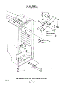 05 - Liner parts for Whirlpool Freezer EV190FXWW02 from AppliancePartsPros.com