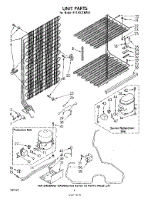 04 - Unit parts for Whirlpool Freezer EV130CXRW0 from AppliancePartsPros.com