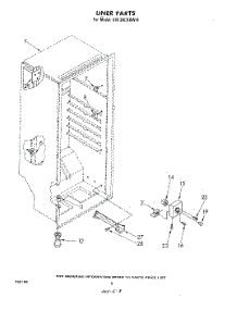 06 - Liner parts for Whirlpool Freezer EV130CXRW0 from AppliancePartsPros.com