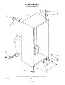 03 - Cabinet parts for Whirlpool Freezer EV130NXSW00 from AppliancePartsPros.com