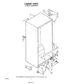 03 - Cabinet parts for Whirlpool Freezer EV190EXPW0 from AppliancePartsPros.com