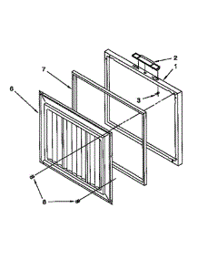 Door parts for Whirlpool Freezer ED050FXGW03 from AppliancePartsPros.com