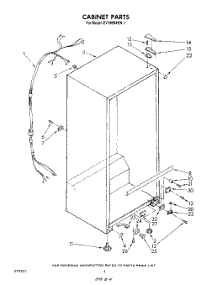 03 - Cabinet parts for Whirlpool Freezer EV190NXRN1 from AppliancePartsPros.com