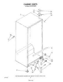 03 - Cabinet parts for Whirlpool Freezer EV190FXSW01 from AppliancePartsPros.com