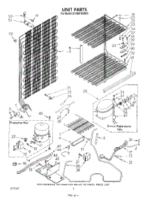 04 - Unit parts for Whirlpool Freezer EV190FXSW01 from AppliancePartsPros.com