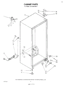 03 - Cabinet parts for Whirlpool Freezer EV130FXKW1 from AppliancePartsPros.com