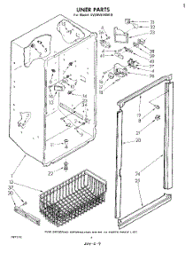 03 - Liner parts for Whirlpool Freezer EV20VS1KW0 from AppliancePartsPros.com
