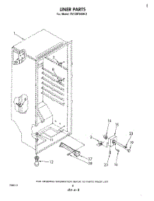 06 - Liner parts for Whirlpool Freezer EV130FXKW2 from AppliancePartsPros.com