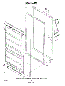 04 - Door , Lit / Optional parts for Whirlpool Freezer EV20VS1KW0 from AppliancePartsPros.com