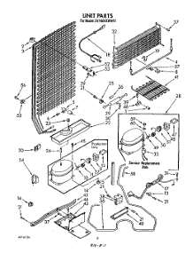 04 - Unit parts for Whirlpool Freezer EV190NXWW01 from AppliancePartsPros.com