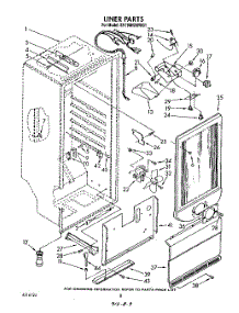 05 - Liner parts for Whirlpool Freezer EV190NXWW01 from AppliancePartsPros.com