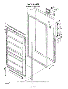 03 - Door , Lit / Optional parts for Whirlpool Freezer EV200NXRW0 from AppliancePartsPros.com