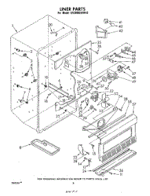 05 - Liner parts for Whirlpool Freezer EV200NXRW0 from AppliancePartsPros.com