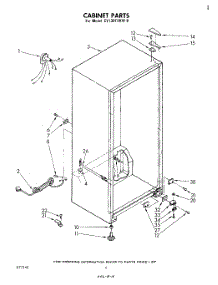 03 - Cabinet parts for Whirlpool Freezer EV130FXKW0 from AppliancePartsPros.com