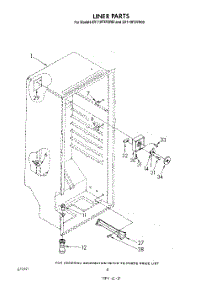 06 - Liner parts for Whirlpool Freezer EV110FXVW00 from AppliancePartsPros.com