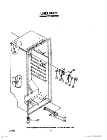 06 - Liner parts for Whirlpool Freezer EV110CXWW00 from AppliancePartsPros.com