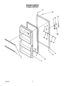 03 - Door parts for Whirlpool Freezer EV200FXAN00 from AppliancePartsPros.com