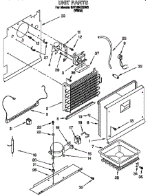 Unit parts for Whirlpool Freezer EV150NXEW00 from AppliancePartsPros.com