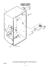 05 - Liner parts for Whirlpool Freezer EEV162LW1 from AppliancePartsPros.com