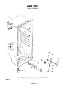 06 - Liner parts for Whirlpool Freezer EV130EXSW00 from AppliancePartsPros.com