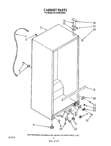 03 - Cabinet parts for Whirlpool Freezer EV190NXWW02 from AppliancePartsPros.com