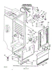 05 - Liner parts for Whirlpool Freezer EV190NXWW02 from AppliancePartsPros.com
