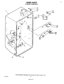 05 - Liner parts for Whirlpool Freezer EV160FXKW0 from AppliancePartsPros.com