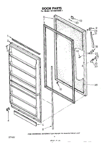 03 - Door , Lit / Optional parts for Whirlpool Freezer EV160FXKW1 from AppliancePartsPros.com