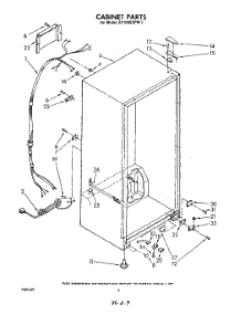 03 - Cabinet parts for Whirlpool Freezer EV15HEXPW1 from AppliancePartsPros.com