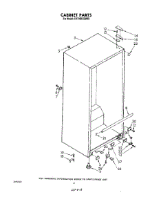 03 - Cabinet parts for Whirlpool Freezer EV190EXSW00 from AppliancePartsPros.com