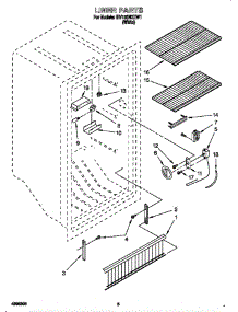 Liner parts for Whirlpool Freezer EV150NXEW1 from AppliancePartsPros.com