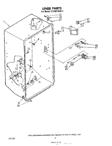 05 - Liner parts for Whirlpool Freezer EV160FXKW1 from AppliancePartsPros.com