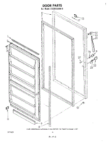 04 - Door , Lit / Optional parts for Whirlpool Freezer EV20VSXKW0 from AppliancePartsPros.com