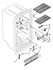 Liner parts for Whirlpool Freezer EV150NXEW0 from AppliancePartsPros.com